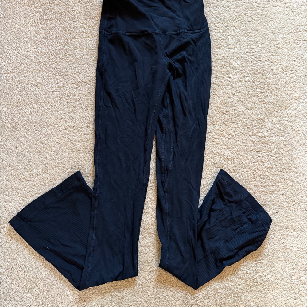 Lululemon align mini flare ribbed black leggings